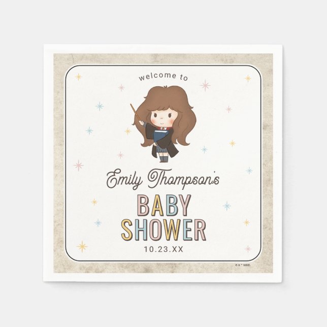 Harry Potter Chibi Hermione Zauberer-Baby-Party Serviette (Vorderseite)