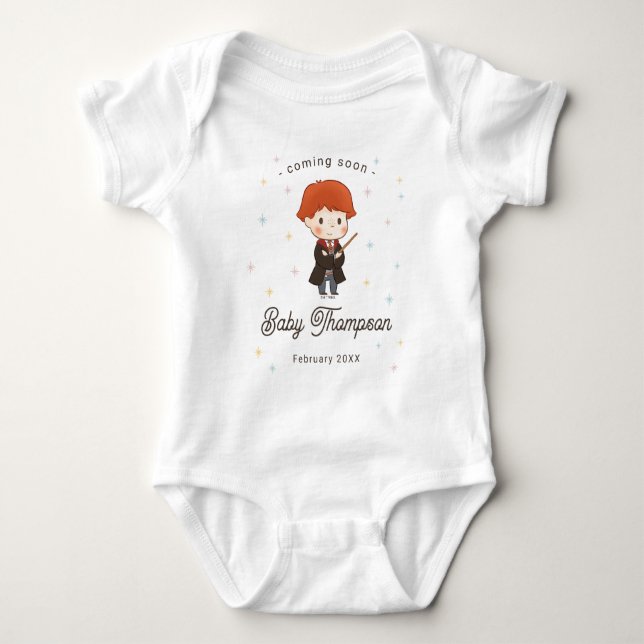 Harry Potter Chibi Ron Weasley Wizard Baby Shower Strampler (Vorderseite)