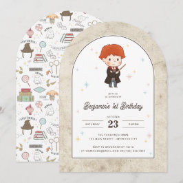 Harry Potter | Chibi Ron Weasley Wizard Birthday Einladung