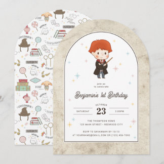 Harry Potter | Chibi Ron Weasley Wizard Birthday Einladung