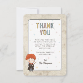 Harry Potter Chibi Ron Weasley Zauberer Babyparty Dankeskarte