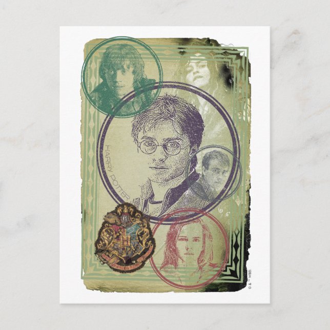 Harry Potter-Collage 9 Postkarte (Vorderseite)