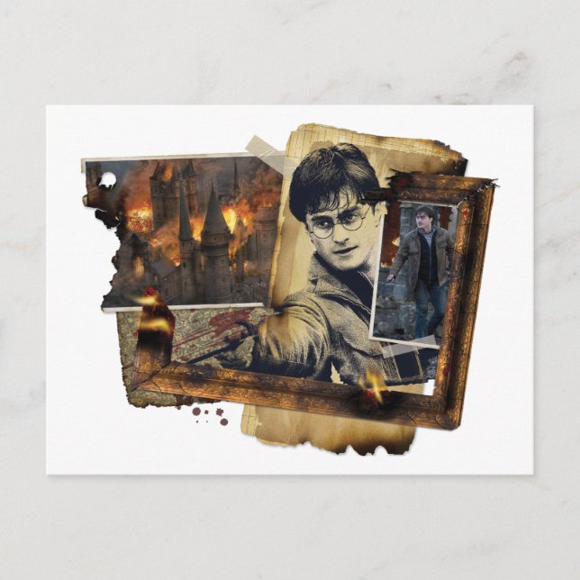 Harry Potter Collage Postkarte (Vorderseite)