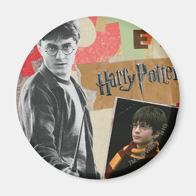 Harry Potter damals und heute Magnet (Vorne)
