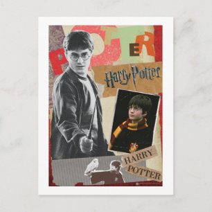 Harry Potter damals und heute Postkarte