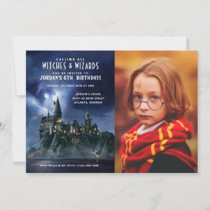 Harry Potter   Dark Hogwarts Castle Birthday Foto Einladung