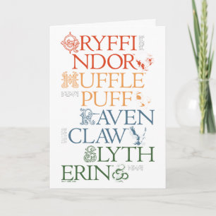 HARRY POTTER™   Delicate Sketch HOGWARTS™ Houses Karte