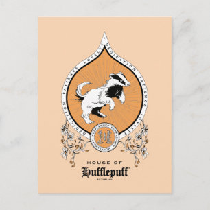 HARRY POTTER™   Delicate Sketch HUFFLEPUFF™ Wappen Postkarte