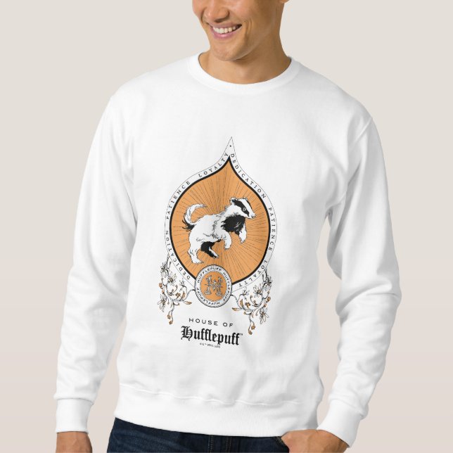 HARRY POTTER™ | Delicate Sketch HUFFLEPUFF™ Wappen Sweatshirt (Vorderseite)