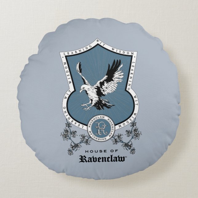 HARRY POTTER™ | Delicate Sketch RAVENCLAW™ Wappen Rundes Kissen (Vorderseite)