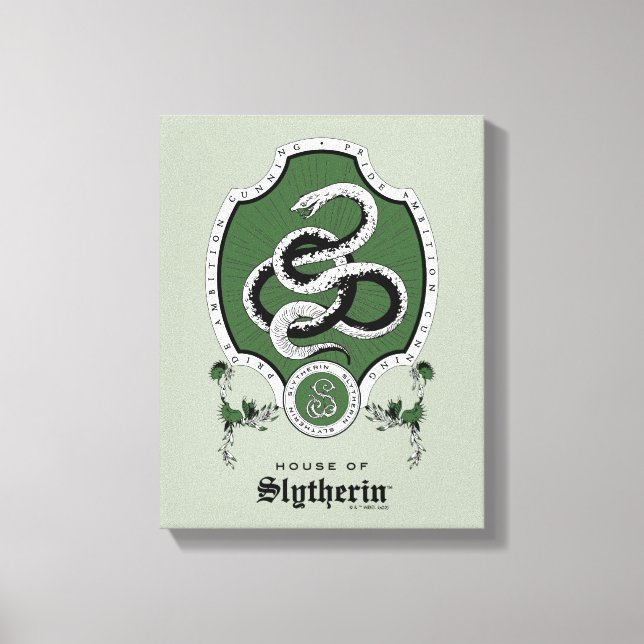 HARRY POTTER™ | Delicate Sketch SLYTHERIN™ Crest Leinwanddruck (Vorderseite)