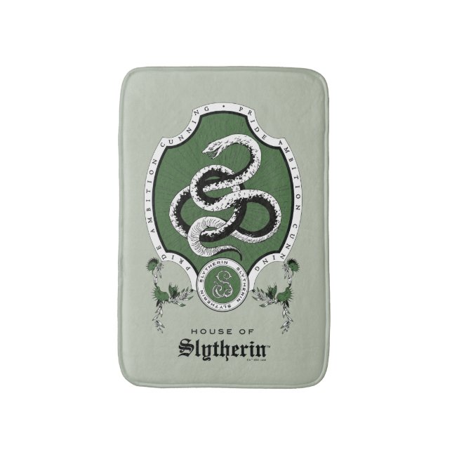 HARRY POTTER™ | Delikates Sketch SLYTHERIN™ Wappen Badematte (Vorderseite Vertikal)