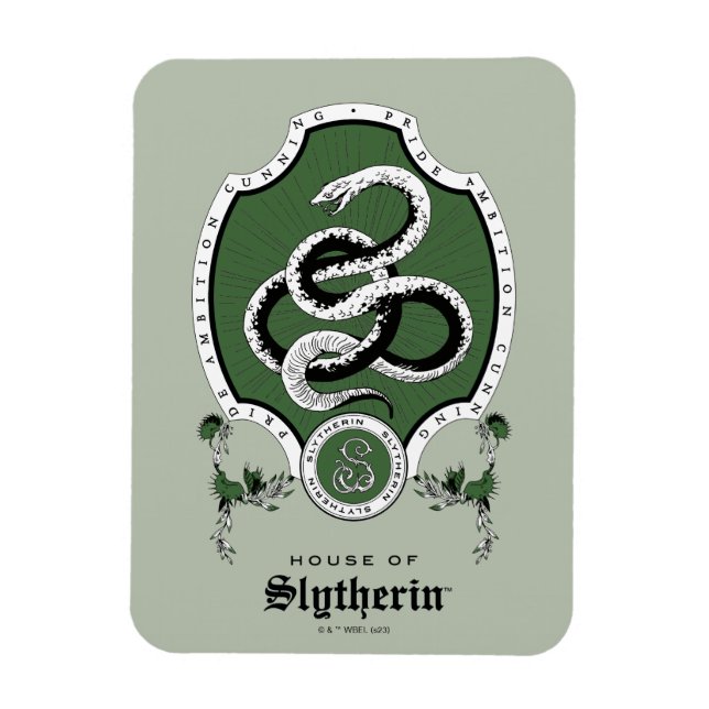 HARRY POTTER™ | Delikates Sketch SLYTHERIN™ Wappen Magnet (Vertikal)