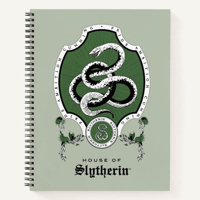 HARRY POTTER™ | Delikates Sketch SLYTHERIN™ Wappen Notizbuch (Vorderseite)