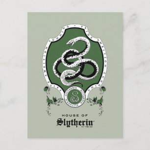 HARRY POTTER™ Delikates Sketch SLYTHERIN™ Wappen Postkarte