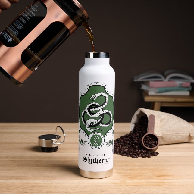 HARRY POTTER™ | Delikates Sketch SLYTHERIN™ Wappen Trinkflasche (Kaffee)