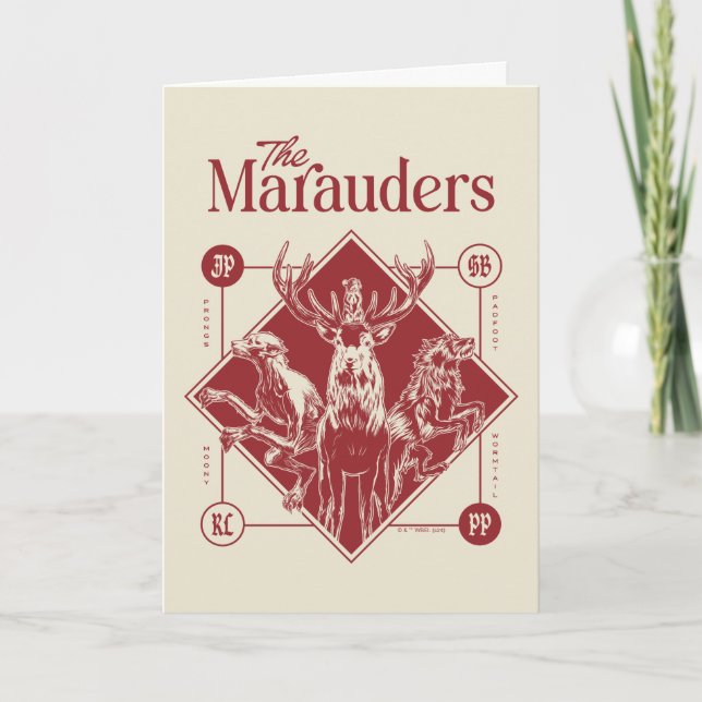HARRY POTTER™ Die Marauders Animagus-Grafik Karte (Vorderseite)