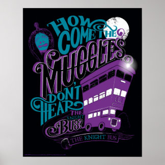 Harry Potter | die Ritter-Bus-Typografie-Grafik Poster
