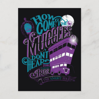 Harry Potter | die Ritter-Bus-Typografie-Grafik Postkarte