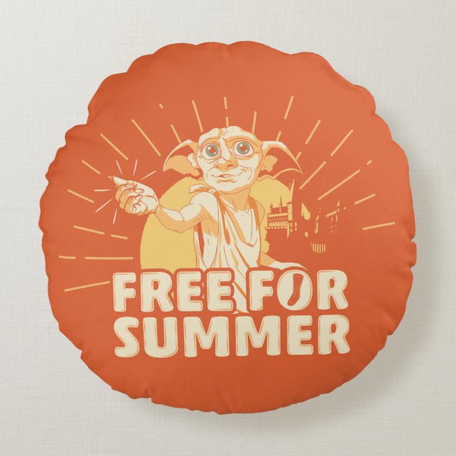 HARRY POTTER™ | Dobby Free für den Sommer Rundes Kissen (Vorderseite)