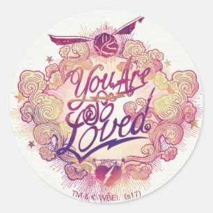 Harry Potter Du bist so geliebt Runder Aufkleber