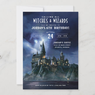 Harry Potter | Dunkle Hogwarts Burg Geburtstag Einladung