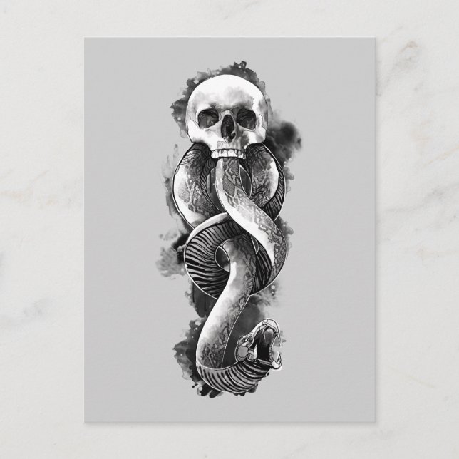 Harry Potter | Dunkles Mal Wasserfarbe Postkarte (Vorderseite)