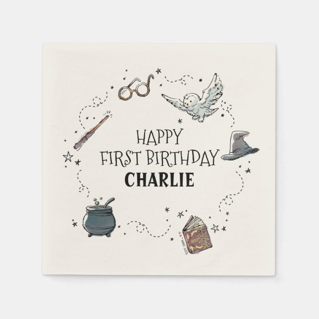 Harry Potter Erster Geburtstag Serviette (Vorderseite)
