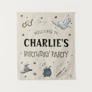 Harry Potter Erster Geburtstag Willkommen Wandteppich