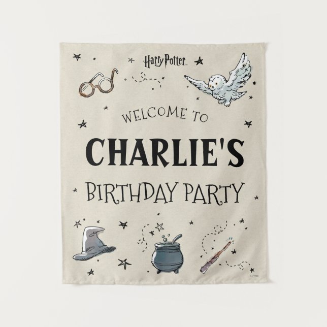 Harry Potter Erster Geburtstag Willkommen Wandteppich (Vorderseite)