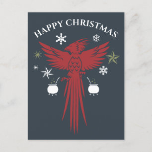 HARRY POTTER™ Fawkes & Cauldrons Holiday Graphic Feiertagspostkarte