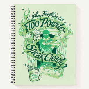 Harry Potter Floo Powder Typography Graphic Notizbuch