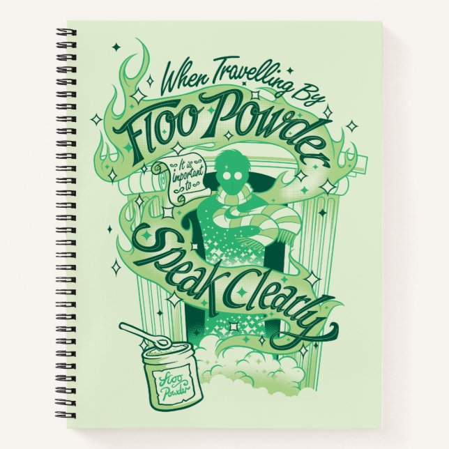 Harry Potter | Floo Powder Typography Graphic Notizbuch (Vorderseite)