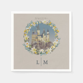 Harry Potter | Floral Hogwarts Castle Wedding Serviette