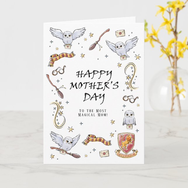 HARRY POTTER™ Frohen Muttertag Karte (Gelbe Blume)