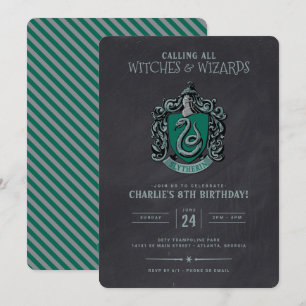 Harry Potter Geburtstag   Slytherin-Schultafel Einladung