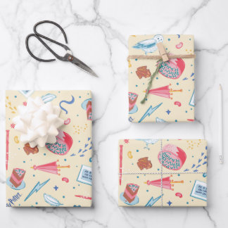 HARRY POTTER™ Geburtstagsfeiermuster Geschenkpapier Set