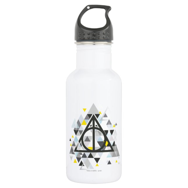 Harry Potter Geometric | Deathly Hallows Symbol Edelstahlflasche (Vorderseite)