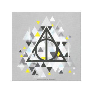 Harry Potter Geometric   Deathly Hallows Symbol Leinwanddruck