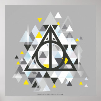 Harry Potter Geometric | Deathly Hallows Symbol Poster