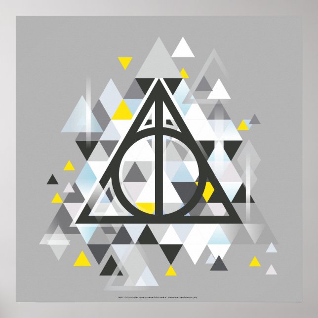 Harry Potter Geometric | Deathly Hallows Symbol Poster (Vorne)