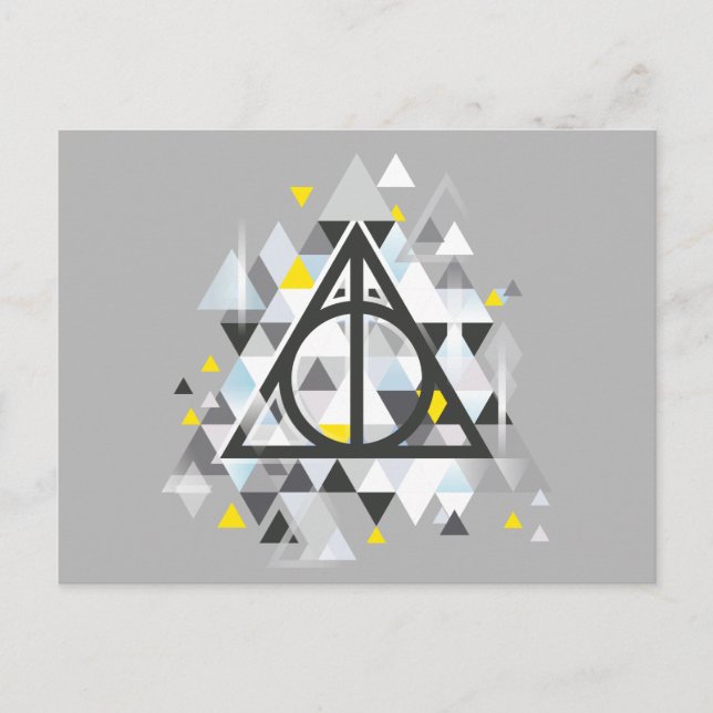 Harry Potter Geometric | Deathly Hallows Symbol Postkarte (Vorderseite)