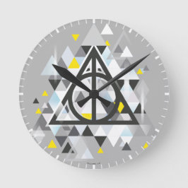 Harry Potter Geometric | Deathly Hallows Symbol Runde Wanduhr