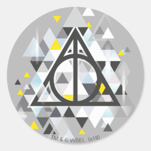 Harry Potter Geometric Deathly Hallows Symbol Runder Aufkleber