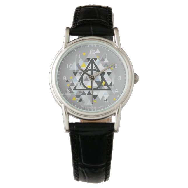 Harry Potter | Geometrisches Symbol der Todesrelik Armbanduhr (Vorderseite)