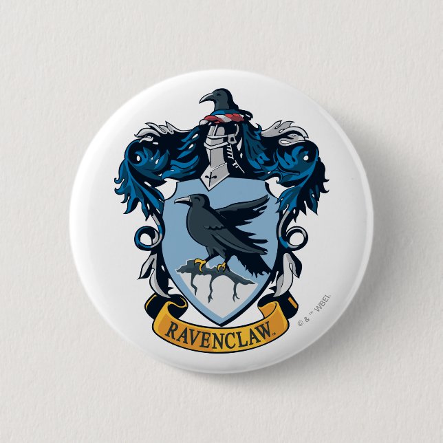 Harry Potter | Gothic Ravenclaw Wappen Button (Vorderseite)