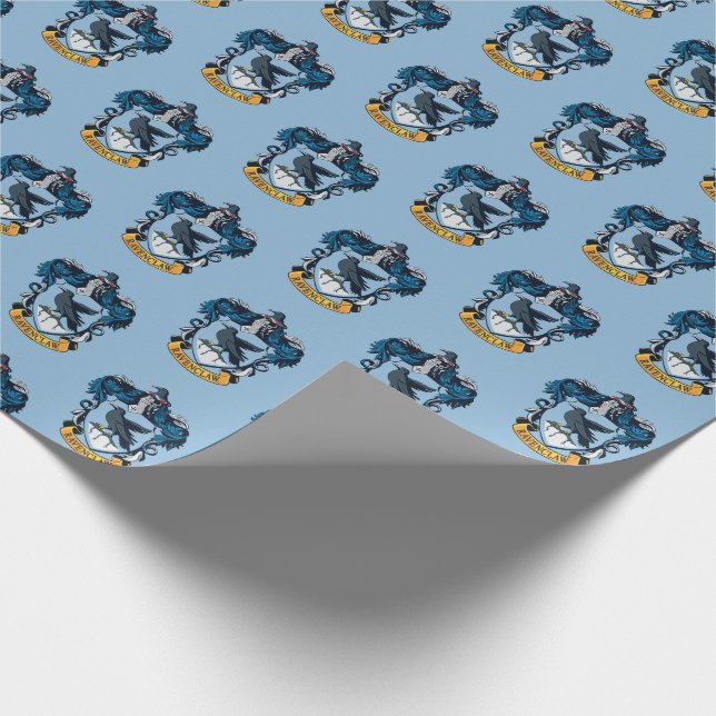 Harry Potter | Gothic Ravenclaw Wappen Geschenkpapier (Ecke)