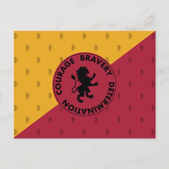 Harry Potter | GRYFFINDOR™ Hausmerkmale Grafik Postkarte (Vorderseite)