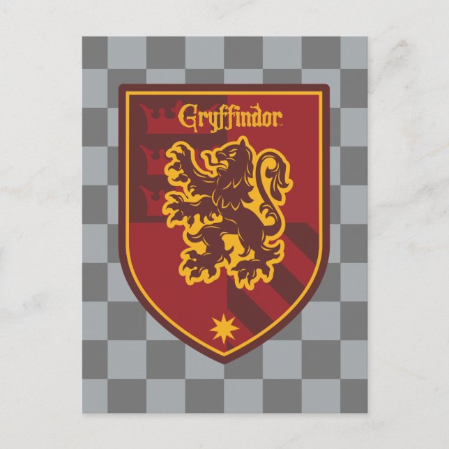 Harry Potter | Gryffindor House Pride Wappen Postkarte (Vorderseite)