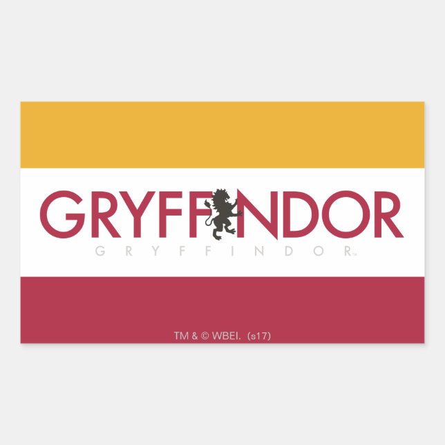 Harry Potter| Gryffindor House Pride Wappen Rechteckiger Aufkleber (Vorderseite)